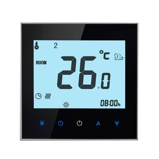 BHT-1000-GB-WIFI 16A Load Electronic Heating Type Touch LCD Digital WiFi Heating Room Thermostat with Sensor, Display Clock / Temperature / Periods / Time / Week / Heat etc.(Black) by buy2fix