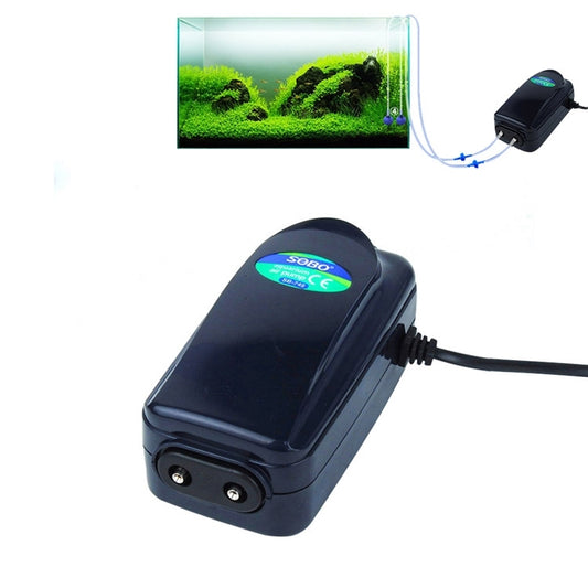 SOBO SB-748 8W Double Outlets Adjustable Flow Silent Aquarium Air Pump Fish Tank Oxygen Air Pump - Air Pumps by buy2fix | Online Shopping UK | buy2fix