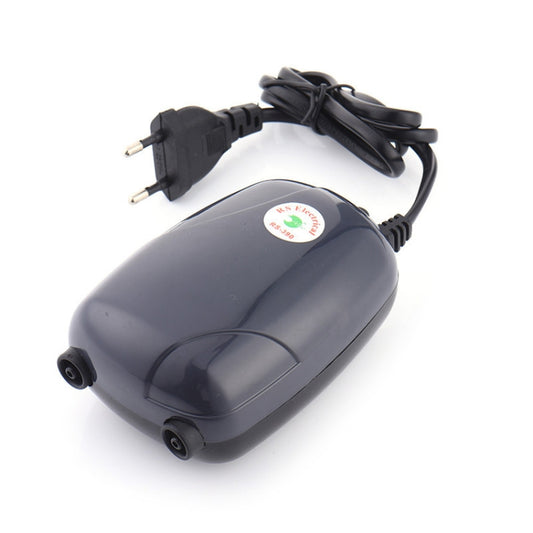 RS-390 220V 5W Double Outlets Adjustable Flow Silent Aquarium Air Pump Fish Tank Oxygen Air Pump - Air Pumps by buy2fix | Online Shopping UK | buy2fix