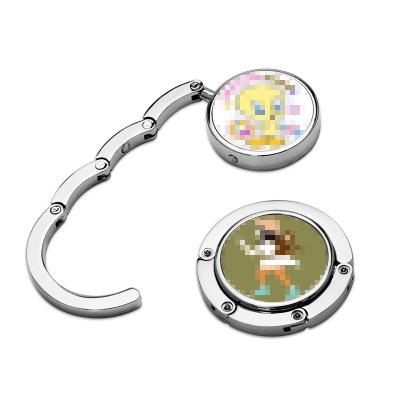 5 PCS Round Folding Hook Bag Hanger, Length:10.1cm, Random Color Delivery by buy2fix