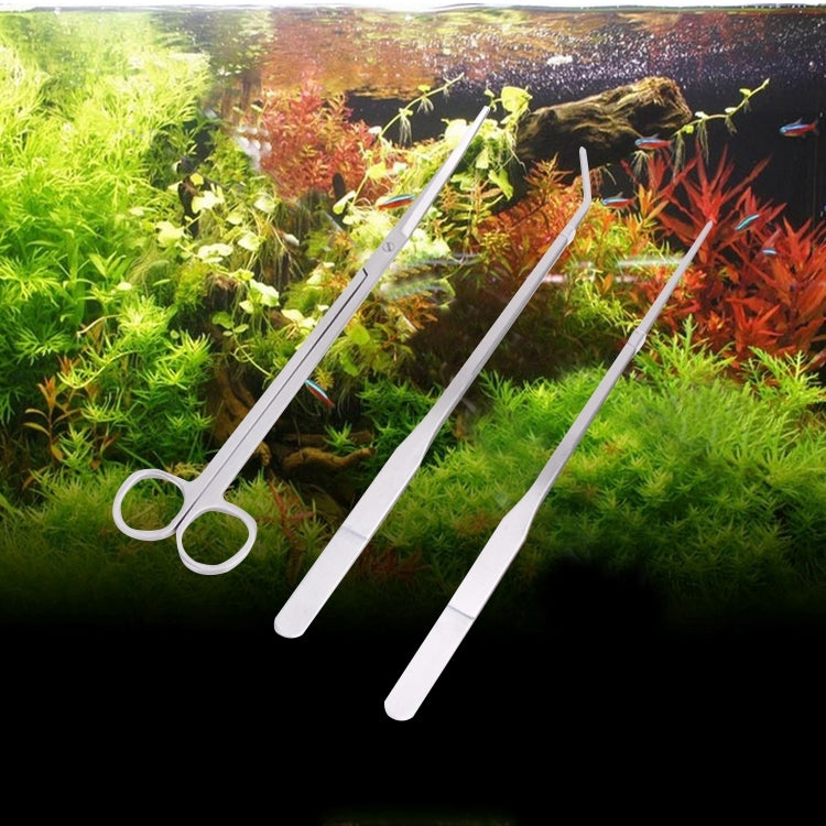 3 in 1 Stainless Steel Scissors, Tweezers and Clip, Tree Plant Grass Miniatures Aquarium Fish Tank Landscape Trim Tools - Cleaning Tools by buy2fix | Online Shopping UK | buy2fix