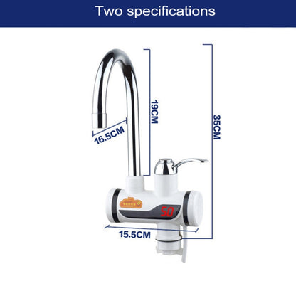 3s Fast Heat Electrothermal Rotatable Faucet Water Tap with Digital Display, 220V, Size: L - Shower Head by buy2fix | Online Shopping UK | buy2fix