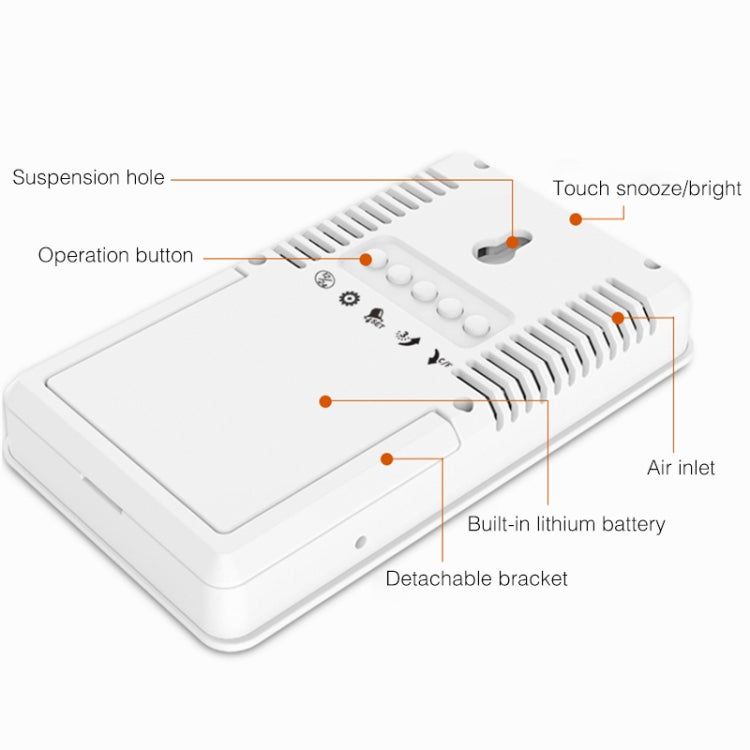 MC501 Adjustable Indoor Thermometer Hygrometer, Charging Version - Indoor Thermometer by buy2fix | Online Shopping UK | buy2fix