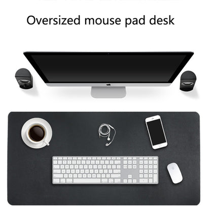 Multifunction Business Double Sided PU Leather Mouse Pad Keyboard Pad Table Mat Computer Desk Mat, Size: 80 x 40cm(Green + Silver) - Desk Pads by buy2fix | Online Shopping UK | buy2fix