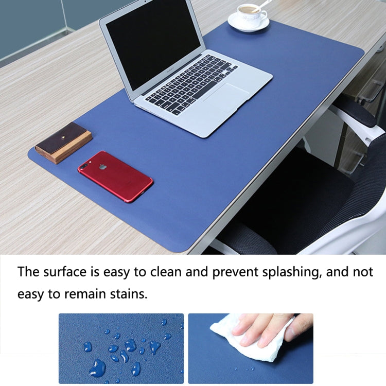 Multifunction Business Double Sided PU Leather Mouse Pad Keyboard Pad Table Mat Computer Desk Mat, Size: 80 x 40cm(Green + Silver) - Desk Pads by buy2fix | Online Shopping UK | buy2fix