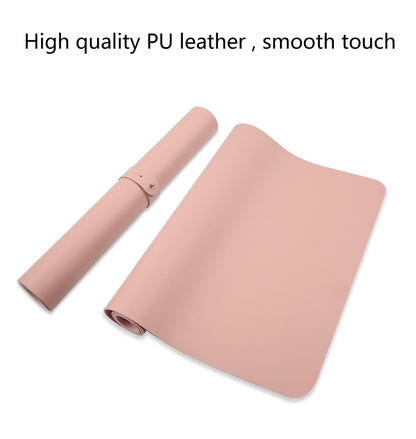 Multifunction Business PU Leather Mouse Pad Keyboard Pad Table Mat Computer Desk Mat, Size: 80 x 40cm(Pink) - Desk Pads by buy2fix | Online Shopping UK | buy2fix