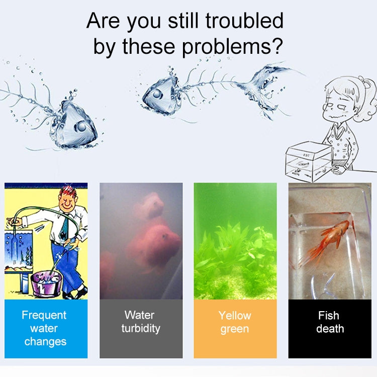 Wall-mounted Aquarium Mini Double Head Pneumatic Mute Biochemical Cotton Filter - Filters & Accessories by buy2fix | Online Shopping UK | buy2fix