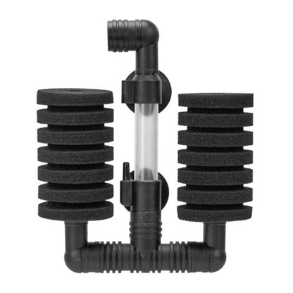 Wall-mounted Aquarium Mini Double Head Pneumatic Mute Biochemical Cotton Filter - Filters & Accessories by buy2fix | Online Shopping UK | buy2fix