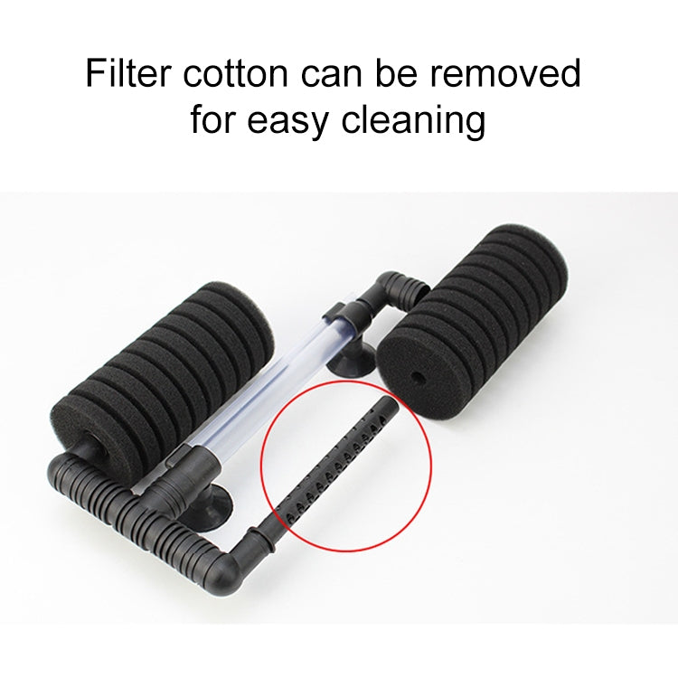 Wall-mounted Aquarium Mini Double Head Pneumatic Mute Biochemical Cotton Filter - Filters & Accessories by buy2fix | Online Shopping UK | buy2fix