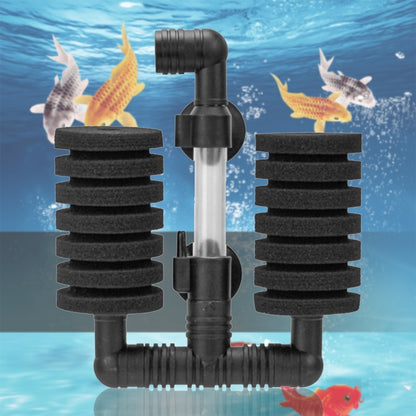 Wall-mounted Aquarium Mini Double Head Pneumatic Mute Biochemical Cotton Filter - Filters & Accessories by buy2fix | Online Shopping UK | buy2fix