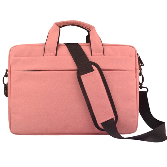 Breathable Wear-resistant Thin and Light Fashion Shoulder Handheld Zipper Laptop Bag with Shoulder Strap, For 14.0 inch and Below Macbook, Samsung, Lenovo, Sony, DELL Alienware, CHUWI, ASUS, HP (Pink) by buy2fix