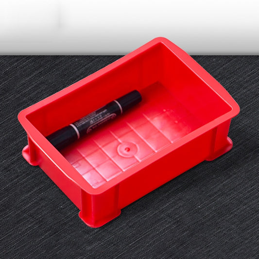 Thick Multi-function Material Box Brand New Flat Plastic Parts Box Tool Box, Size: 20.7cm x 13.7cm x 6.4cm(Red) by buy2fix