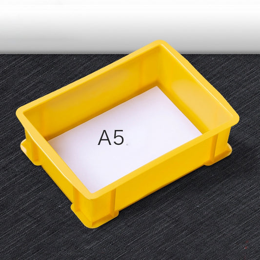 Thick Multi-function Material Box Brand New Flat Plastic Parts Box Tool Box, Size: 25.3cm x 18cm x 7.4cm(Yellow) by buy2fix
