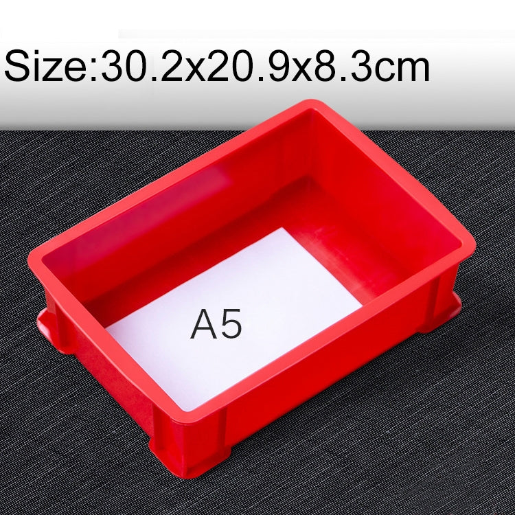 Thick Multi-function Material Box Brand New Flat Plastic Parts Box Tool Box, Size: 30.2cm x 20.9cm x 8.3cm(Red) by buy2fix