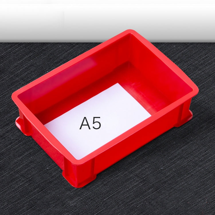 Thick Multi-function Material Box Brand New Flat Plastic Parts Box Tool Box, Size: 30.2cm x 20.9cm x 8.3cm(Red) by buy2fix