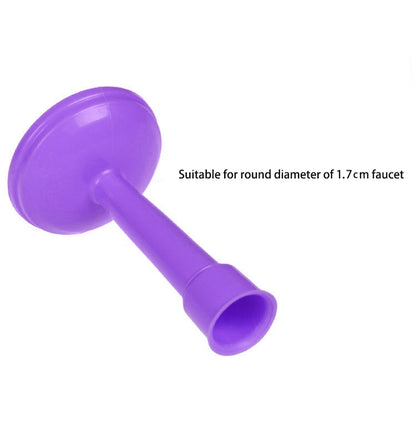 2 PCS Faucet Splash Water-saving Shower Bath Adjustable Valve Filter Water Saving Devices, Large Size: 6.5 x 15cm, Suitable for 17mm Diameter Round Faucets(Purple) - Faucets & Accessories by buy2fix | Online Shopping UK | buy2fix