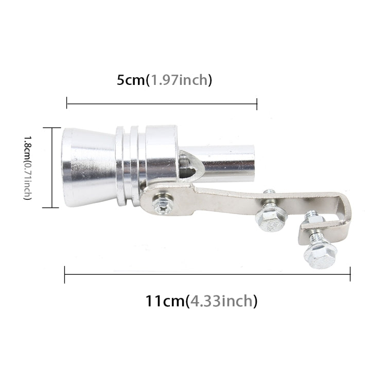 Universal Aluminum Turbo Sound Exhaust Muffler Pipe Whistle Car Simulator Whistler, Size: S by buy2fix