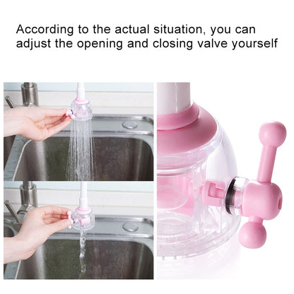 5 PCS Rotatable Water-saving Device Water Filter Faucet Water Purifier, Size: 18.6cm(Pink) - Faucets & Accessories by buy2fix | Online Shopping UK | buy2fix