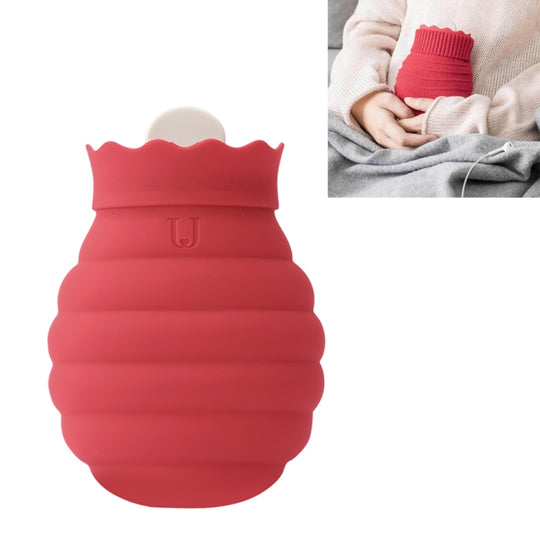 Original Xiaomi Youpin Jotun Judy Warm Water Bag  Silicone Hot Water Bag Small Size：15x10x5.8cm(Red)