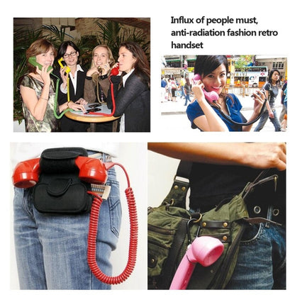 3.5mm Plug Mic Retro Telephone Anti-radiation Cell Phone Handset Receiver(Black) - Others Accessories by buy2fix | Online Shopping UK | buy2fix