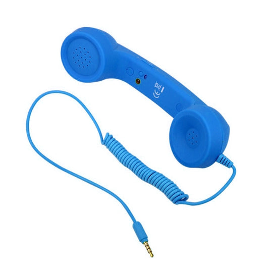 3.5mm Plug Mic Retro Telephone Anti-radiation Cell Phone Handset Receiver(Blue) - Others Accessories by buy2fix | Online Shopping UK | buy2fix