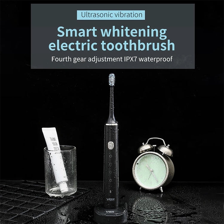 VGR V-809 IPX7 USB Sonic Electric Toothbrush with Memory Function(Black) - Toothbrushes by VGR | Online Shopping UK | buy2fix