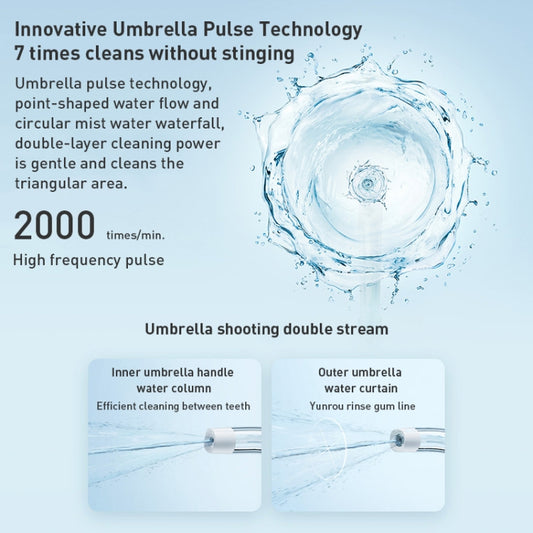 Original Xiaomi Mijia F300 Electric Pulse Oral Irrigator Tooth Cleaner, Capacity : 240mL (White) by Xiaomi