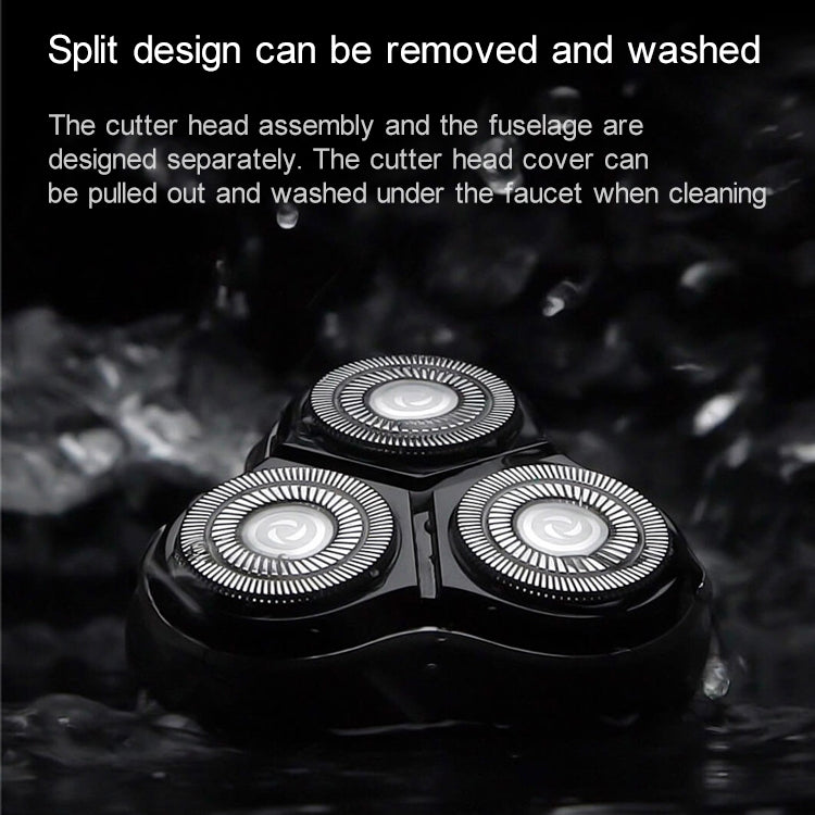 Original Xiaomi Voltage Universal Fit Water Proof Triple Rotary Double Ring Blade Shaving Head Electric Rechargeable Shaver For Men, CN Plug - Electric Shavers by Xiaomi | Online Shopping UK | buy2fix