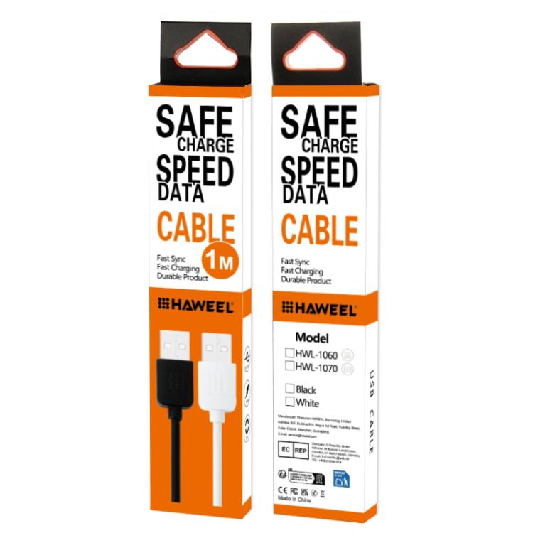 HAWEEL 1m High Speed 35 Cores 8 Pin to USB Sync Charging Cable for iPhone, iPad(Black) by buy2fix