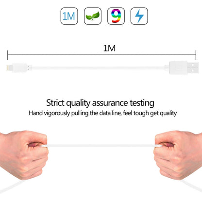 HAWEEL 1m High Speed 35 Cores 8 Pin to USB Sync Charging Cable for iPhone, iPad(White) by buy2fix