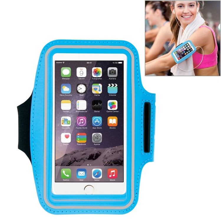HAWEEL Sport Armband Case with Earphone Hole & Key Pocket, For iPhone XS, iPhone XS Max, iPhone X, iPhone 8 Plus & 7 Plus, iPhone 6 Plus, Galaxy S9+ / S8+ / S6 / S5(Baby Blue) - More iPhone Cases by HAWEEL | Online Shopping UK | buy2fix