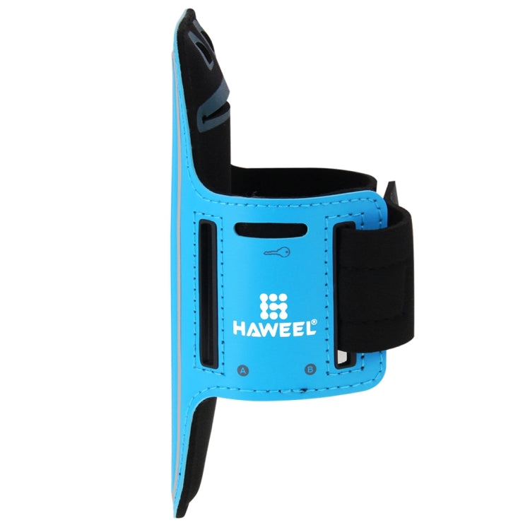 HAWEEL Sport Armband Case with Earphone Hole & Key Pocket, For iPhone XS, iPhone XS Max, iPhone X, iPhone 8 Plus & 7 Plus, iPhone 6 Plus, Galaxy S9+ / S8+ / S6 / S5(Baby Blue) - More iPhone Cases by HAWEEL | Online Shopping UK | buy2fix