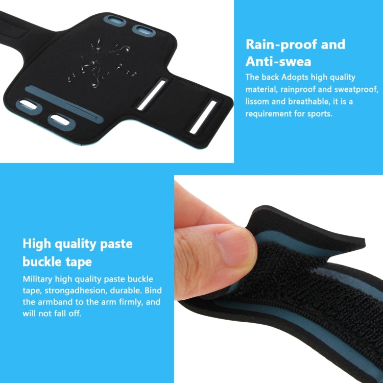 HAWEEL Sport Armband Case with Earphone Hole & Key Pocket, For iPhone XS, iPhone XS Max, iPhone X, iPhone 8 Plus & 7 Plus, iPhone 6 Plus, Galaxy S9+ / S8+ / S6 / S5(Baby Blue) - More iPhone Cases by HAWEEL | Online Shopping UK | buy2fix