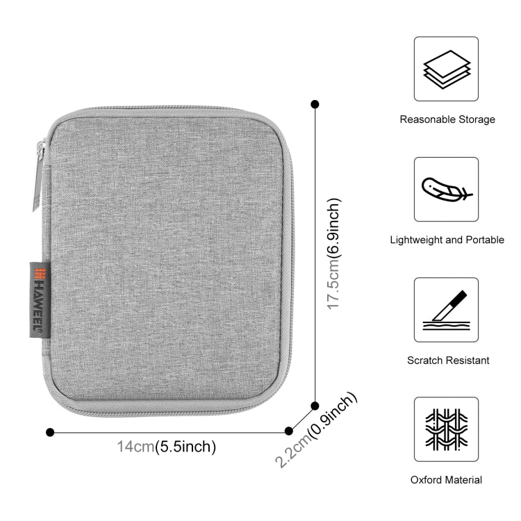 HAWEEL Watch Band Organizer Box Earphones / U Disk / Digital Cable Storage Case(Grey) by HAWEEL