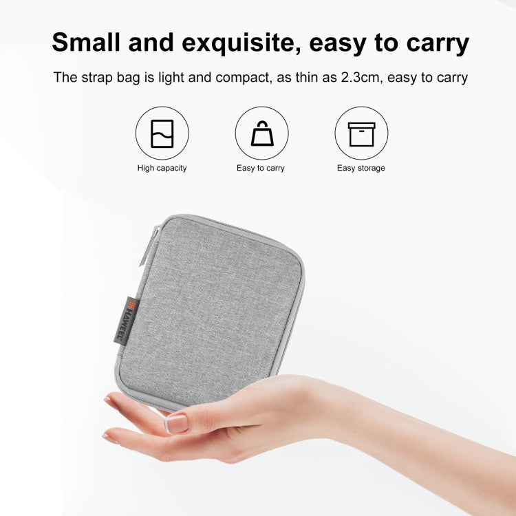 HAWEEL Watch Band Organizer Box Earphones / U Disk / Digital Cable Storage Case(Grey) by HAWEEL