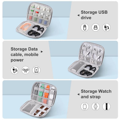 HAWEEL Watch Band Organizer Box Earphones / U Disk / Digital Cable Storage Case(Grey) by HAWEEL