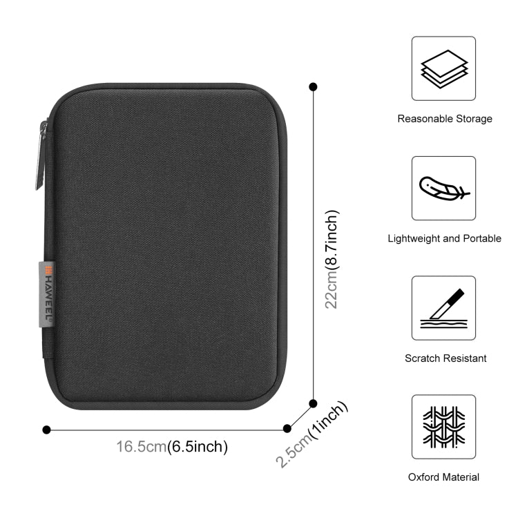 HAWEEL Watch Band Organizer Box Earphones / U Disk / Digital Cable Storage Case(Black) by HAWEEL