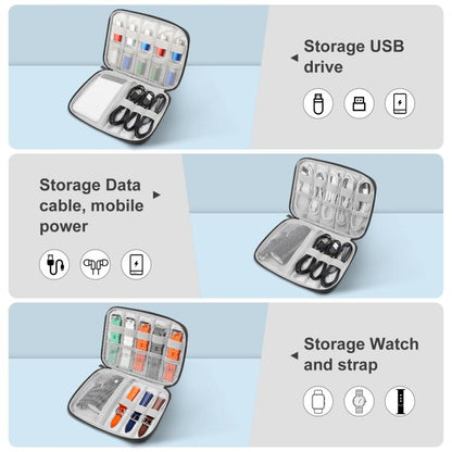 HAWEEL Watch Band Organizer Box Earphones / U Disk / Digital Cable Storage Case(Black) by HAWEEL