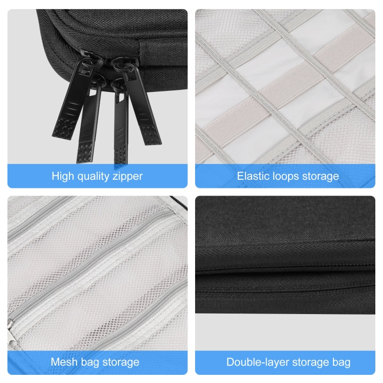 HAWEEL Watch Band Organizer Box Earphones / U Disk / Digital Cable Storage Case (Black) by HAWEEL