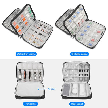 HAWEEL Watch Band Organizer Box Earphones / U Disk / Digital Cable Storage Case (Black) by HAWEEL