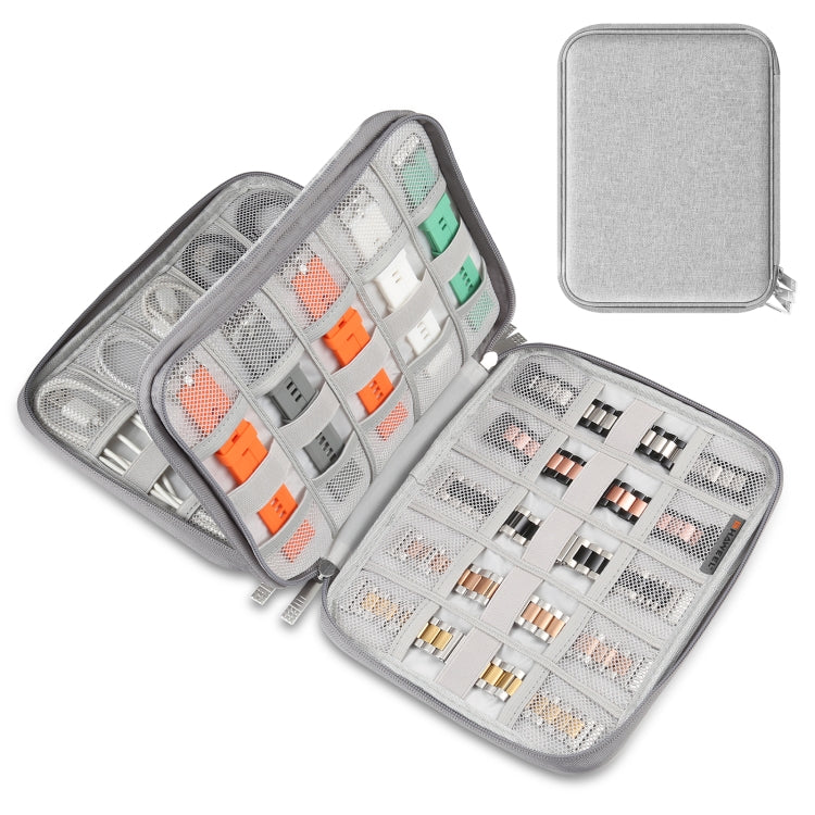 HAWEEL Watch Band Organizer Box Earphones / U Disk / Digital Cable Storage Case (Grey) by HAWEEL