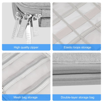 HAWEEL Watch Band Organizer Box Earphones / U Disk / Digital Cable Storage Case (Grey) by HAWEEL