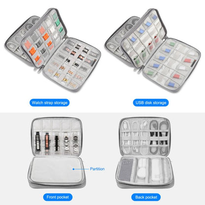 HAWEEL Watch Band Organizer Box Earphones / U Disk / Digital Cable Storage Case (Grey) by HAWEEL