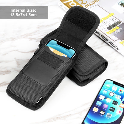 HAWEEL 4.7 inch Nylon Cloth Phone Belt Clip Carrying Pouch with Card Slot(Black) -  by HAWEEL | Online Shopping UK | buy2fix