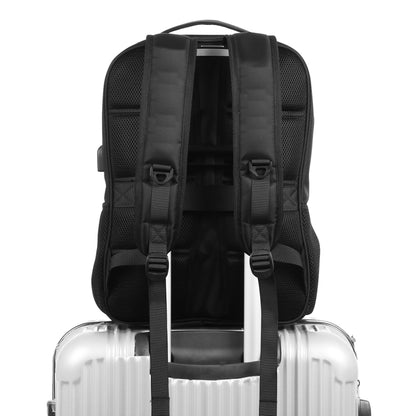 HAWEEL 14W Solar Panel Power Backpack Laptop Bag with Handle and 5V / 2.1A Max USB Charging Port(Black) - Backpack by HAWEEL | Online Shopping UK | buy2fix