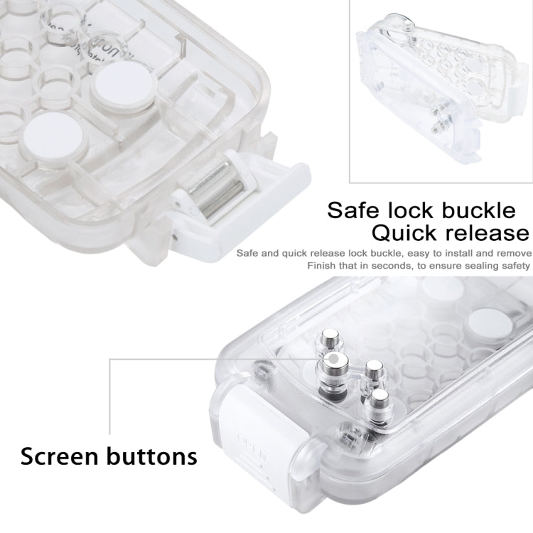 For iPhone X / XS HAWEEL 40m/130ft Diving Case, Photo Video Taking Underwater Housing Cover(Transparent) - More iPhone Cases by HAWEEL | Online Shopping UK | buy2fix