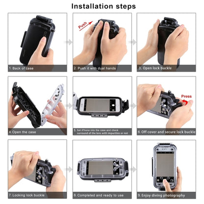 For iPhone X / XS HAWEEL 40m/130ft Diving Case, Photo Video Taking Underwater Housing Cover(Transparent) - More iPhone Cases by HAWEEL | Online Shopping UK | buy2fix