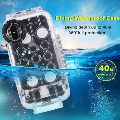 For iPhone X / XS HAWEEL 40m/130ft Diving Case, Photo Video Taking Underwater Housing Cover(Transparent) - More iPhone Cases by HAWEEL | Online Shopping UK | buy2fix
