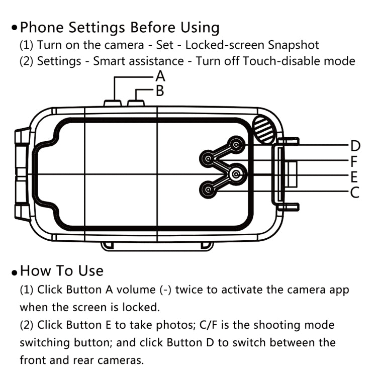 HAWEEL 40m/130ft Waterproof Diving Case for Huawei P20, Photo Video Taking Underwater Housing Cover(White) - Huawei Cases by HAWEEL | Online Shopping UK | buy2fix