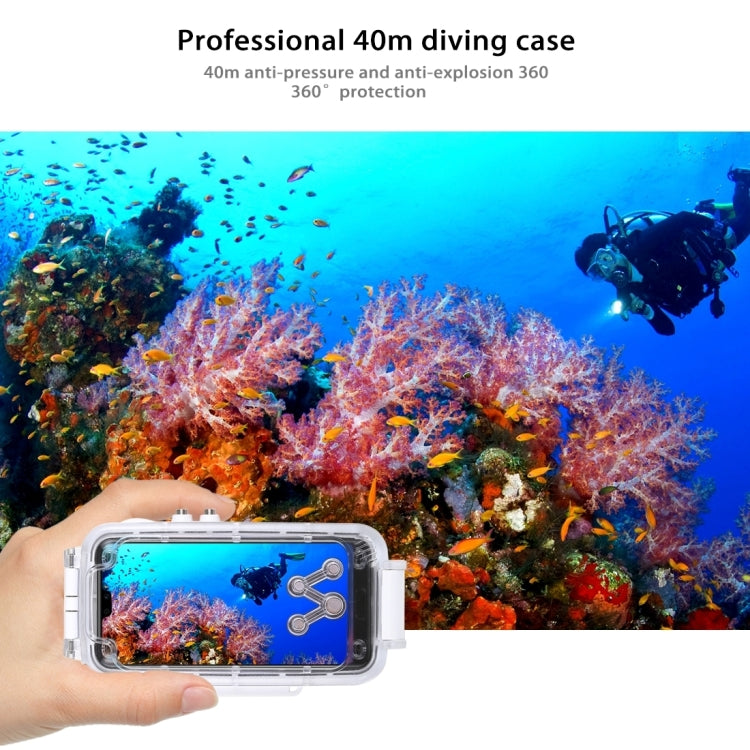 HAWEEL 40m/130ft Waterproof Diving Case for Huawei P20 Pro, Photo Video Taking Underwater Housing Cover(White) - Huawei Cases by HAWEEL | Online Shopping UK | buy2fix